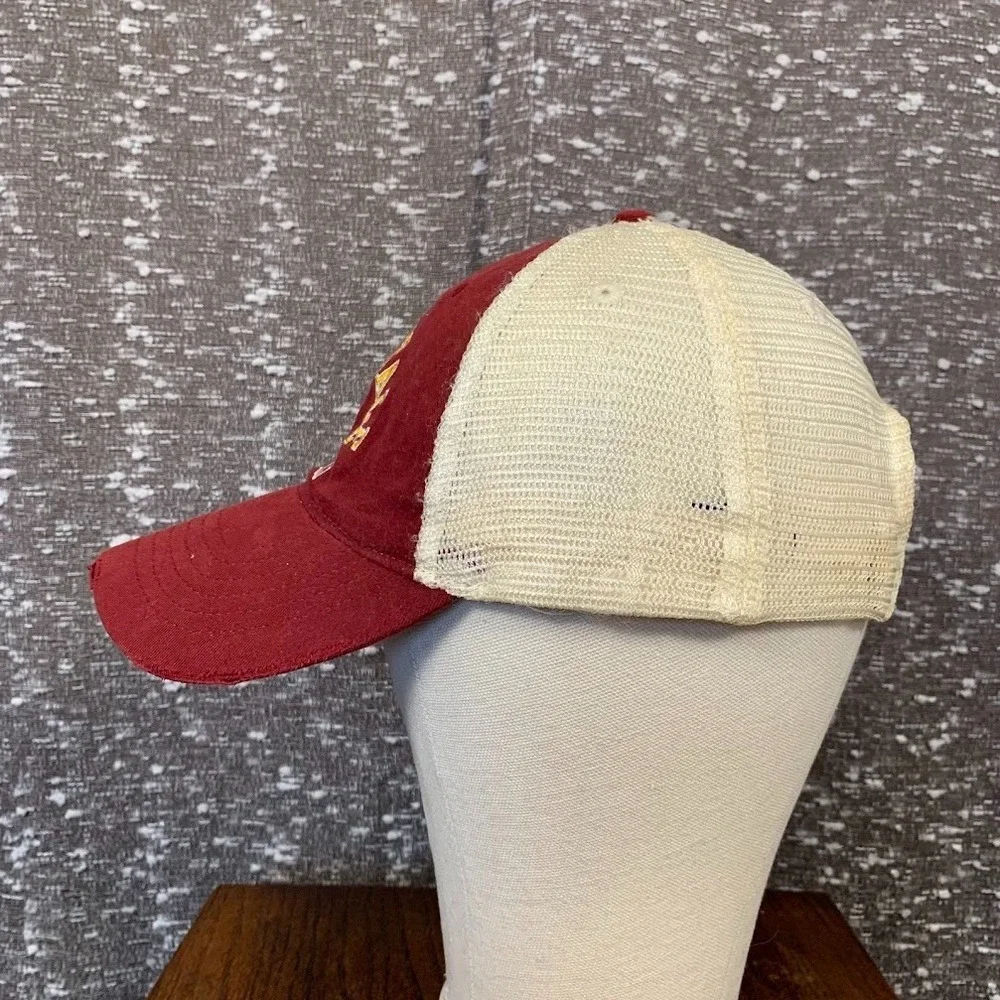 Vintage Y2K‎ Aeropostale Athletics Mesh Red Trucker Baseball Cap Hat Embroidered